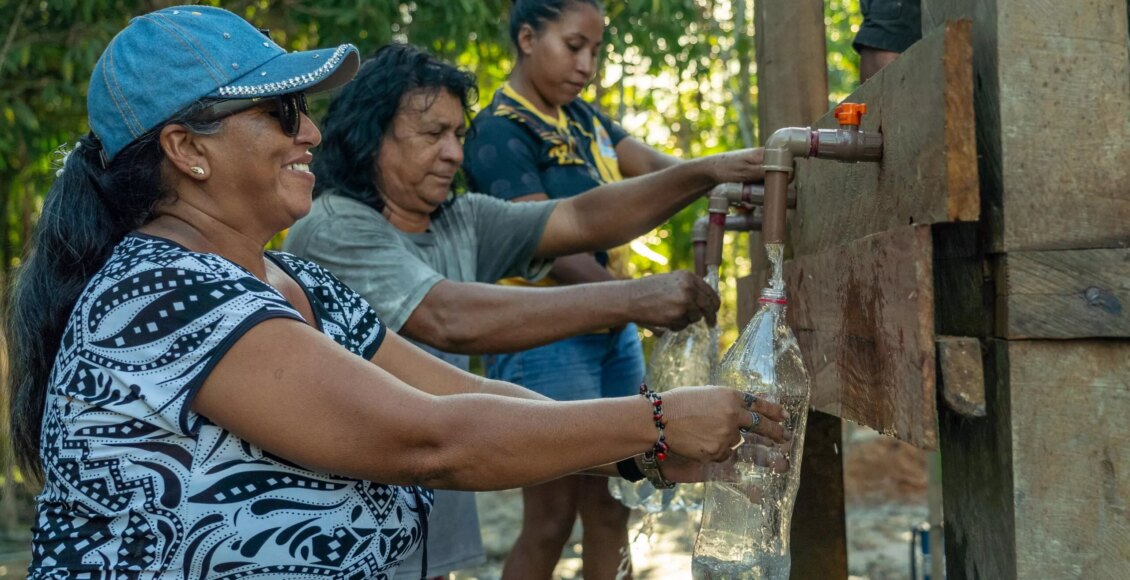 Ribeirinhos destacam como sistema de captação de água diminui impactos de estiagem de 2024 no Amazonas - FAS