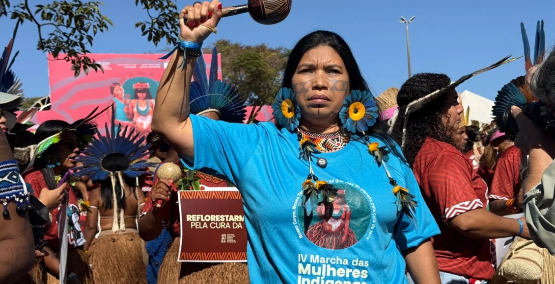 Mulheres indígenas da Amazônia levam suas vozes à luta em Brasília pela defesa de seus corpos e territórios - FAS