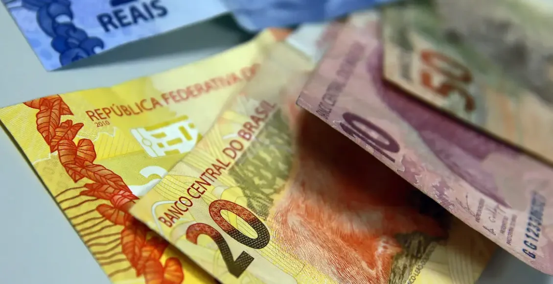 Cédulas de dinheiro em real, moeda brasileira